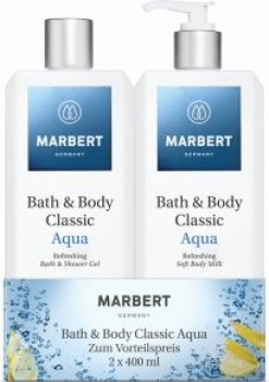 Marbert Bath & Body Classic Aqua - Duschgel und Bodylotion 2 x 400 ml